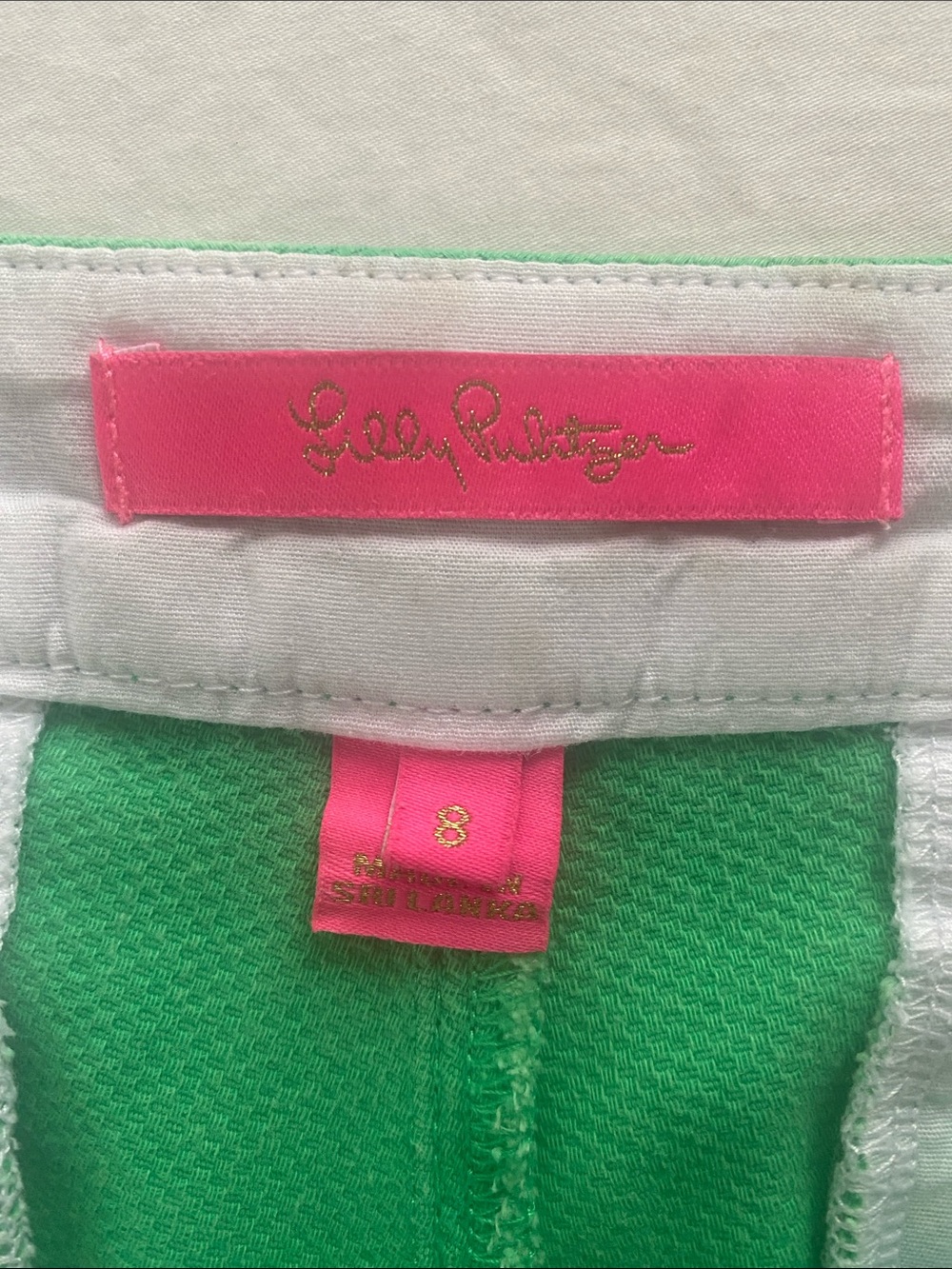 Lilly Pulitzer Green Scallop Hem Bermuda Shorts - Picture 2 of 8